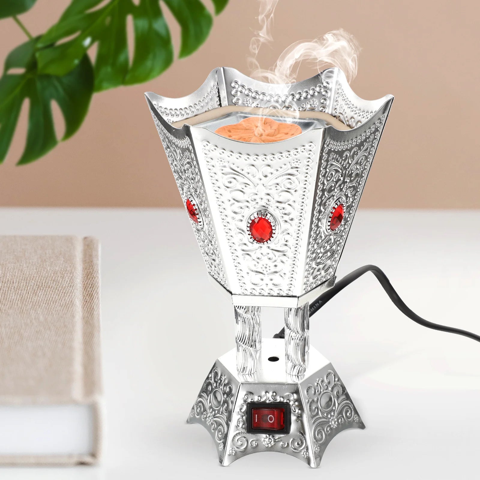 Electric Incense Retro Censer Burner nament Arab Metal Decorative Burners Therapy Relaxing Reusable Home Item
