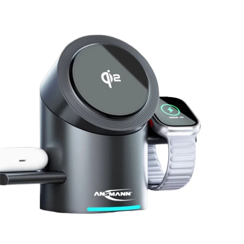 3-in-1 Magnetic Wireless Charging Station - Phone, Earbuds & Watch Charger