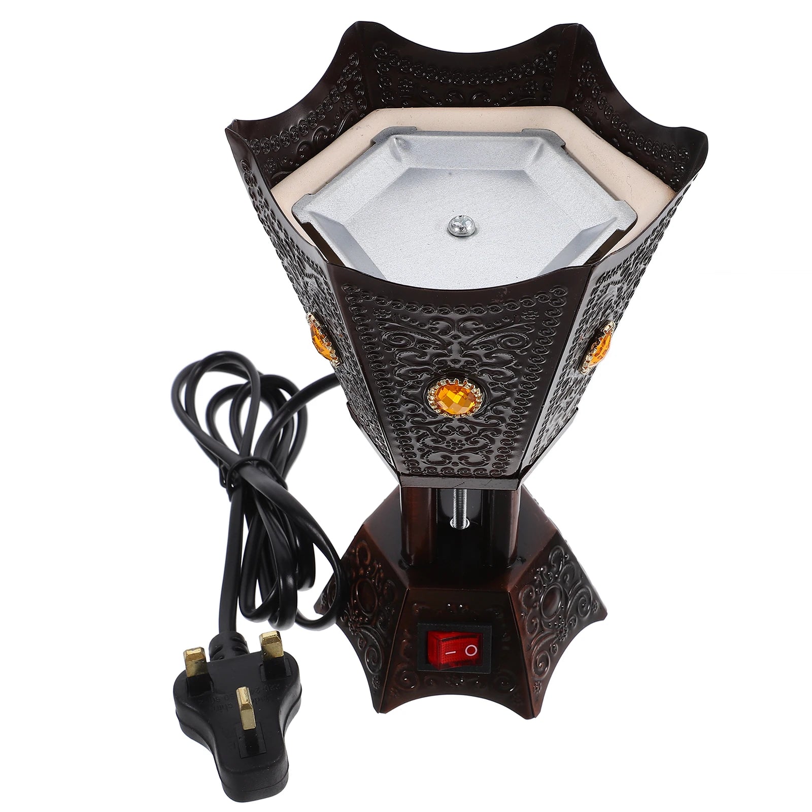 Electric Incense Retro Censer Burner nament Arab Metal Decorative Burners Therapy Relaxing Reusable Home Item