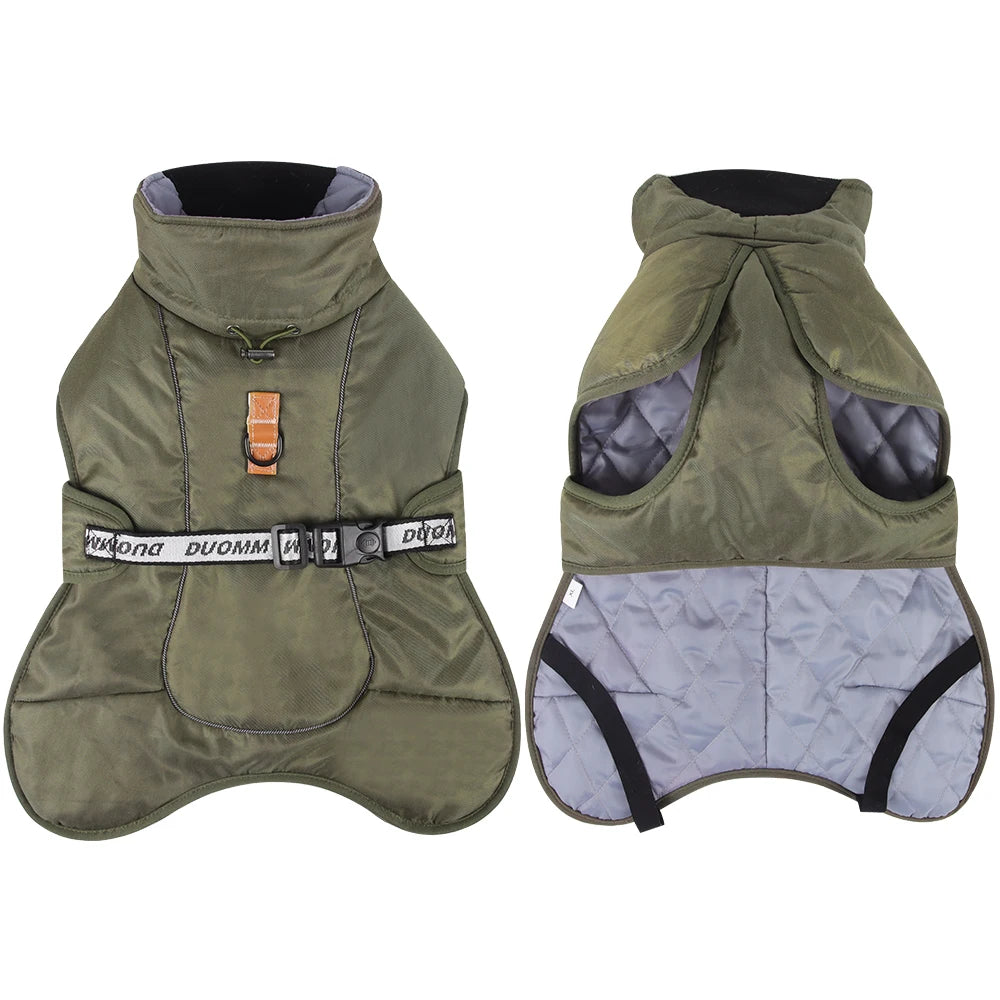 Winter Warm Windproof Big Dog Jacket for Medium Large Doggy Vest Coats Reflective Labrador Golden Retriever Clothes Pet Costume