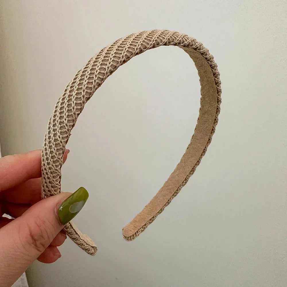 Simple Retro Style Retro Black White Bezel Vintage Bride Girls Accessory  Hair hoops for Women