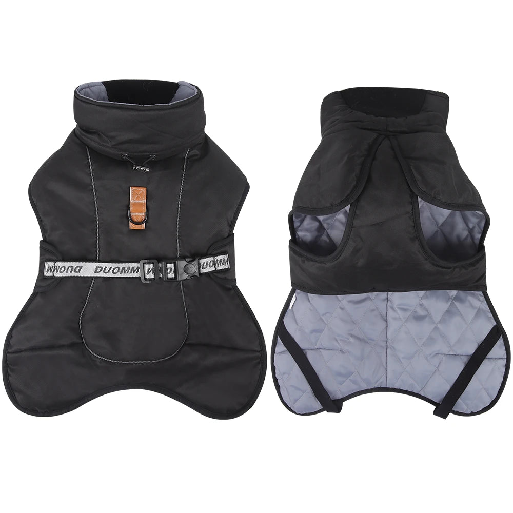 Winter Warm Windproof Big Dog Jacket for Medium Large Doggy Vest Coats Reflective Labrador Golden Retriever Clothes Pet Costume