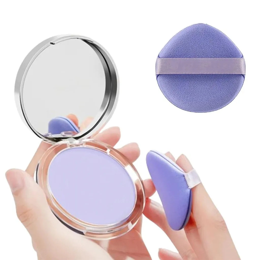 Candy Bella Violet Radiance Oil-Absorbing Setting Powder,Lightweight, Long-Lasting Matte Finish,Includes Mirror & Applicator