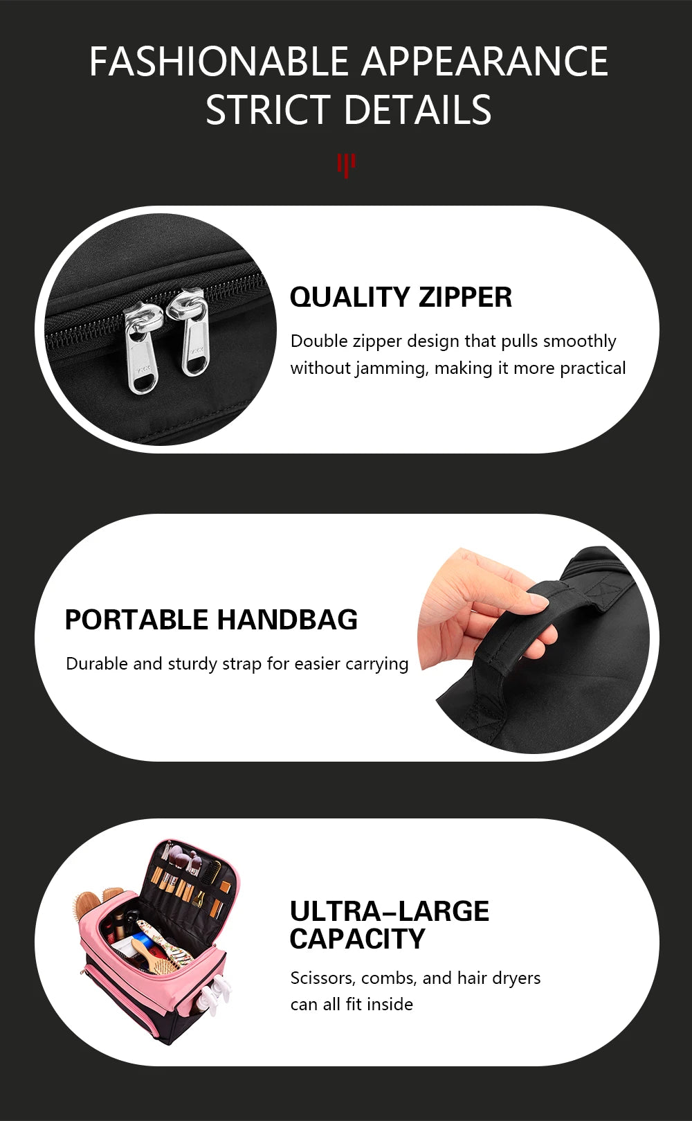 Bolsa Maquiagem Profissional - Maleta Organizadora Beauty Case