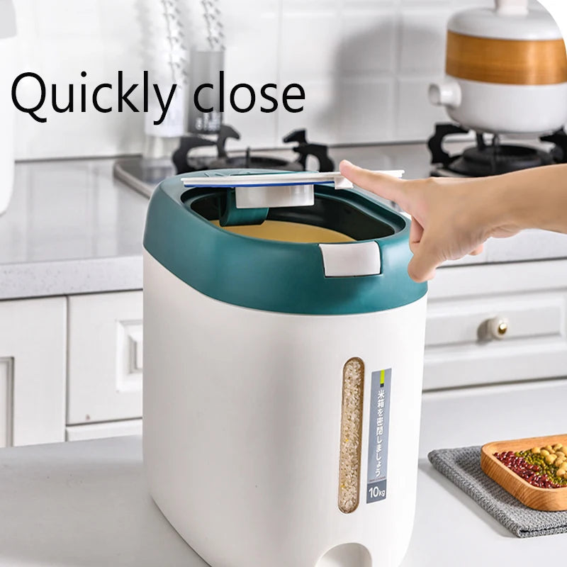 Rice Dispenser Kitchen Organizer And Storage Container Home Box Cereal Jar Botes Cocina Almacenaje Alimentos
