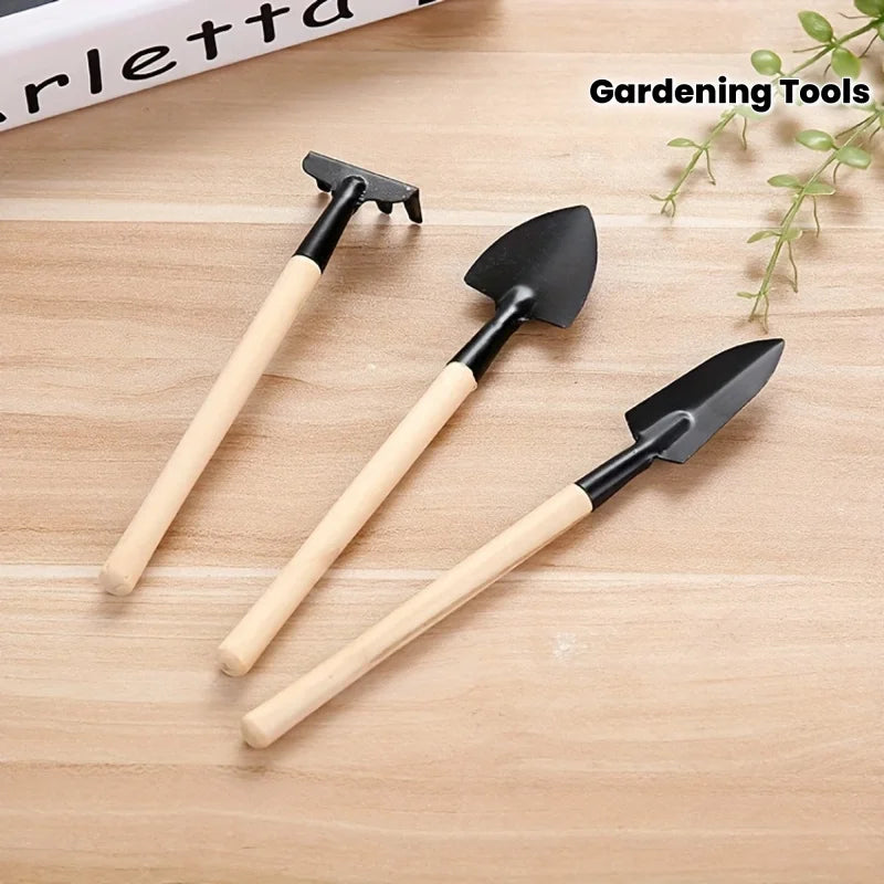 3pcs Gardening Tools, Including a Flower Rake Filled with Vegetable Seeds, a Spade for Succulents, And Potting Supplies for Plan