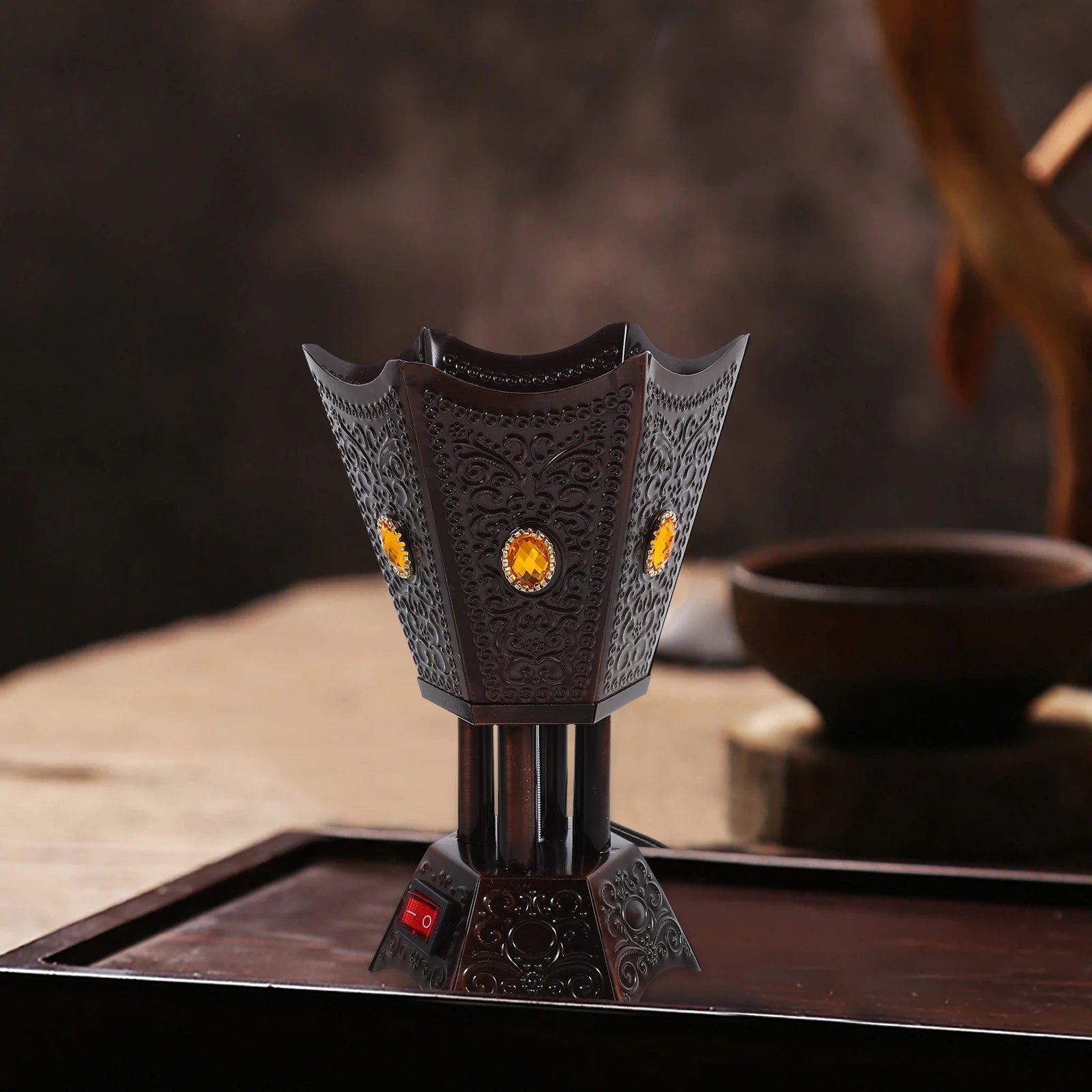 Electric Incense Retro Censer Burner nament Arab Metal Decorative Burners Therapy Relaxing Reusable Home Item