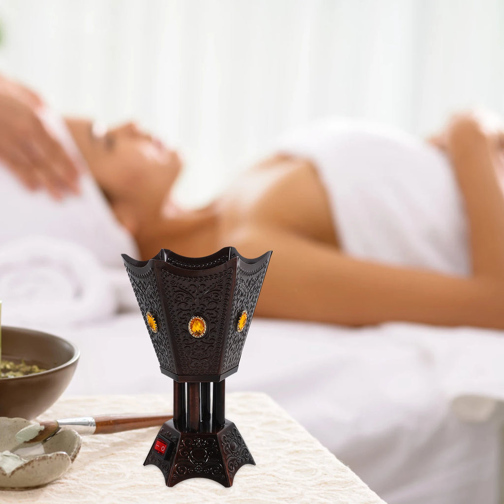Electric Incense Retro Censer Burner nament Arab Metal Decorative Burners Therapy Relaxing Reusable Home Item
