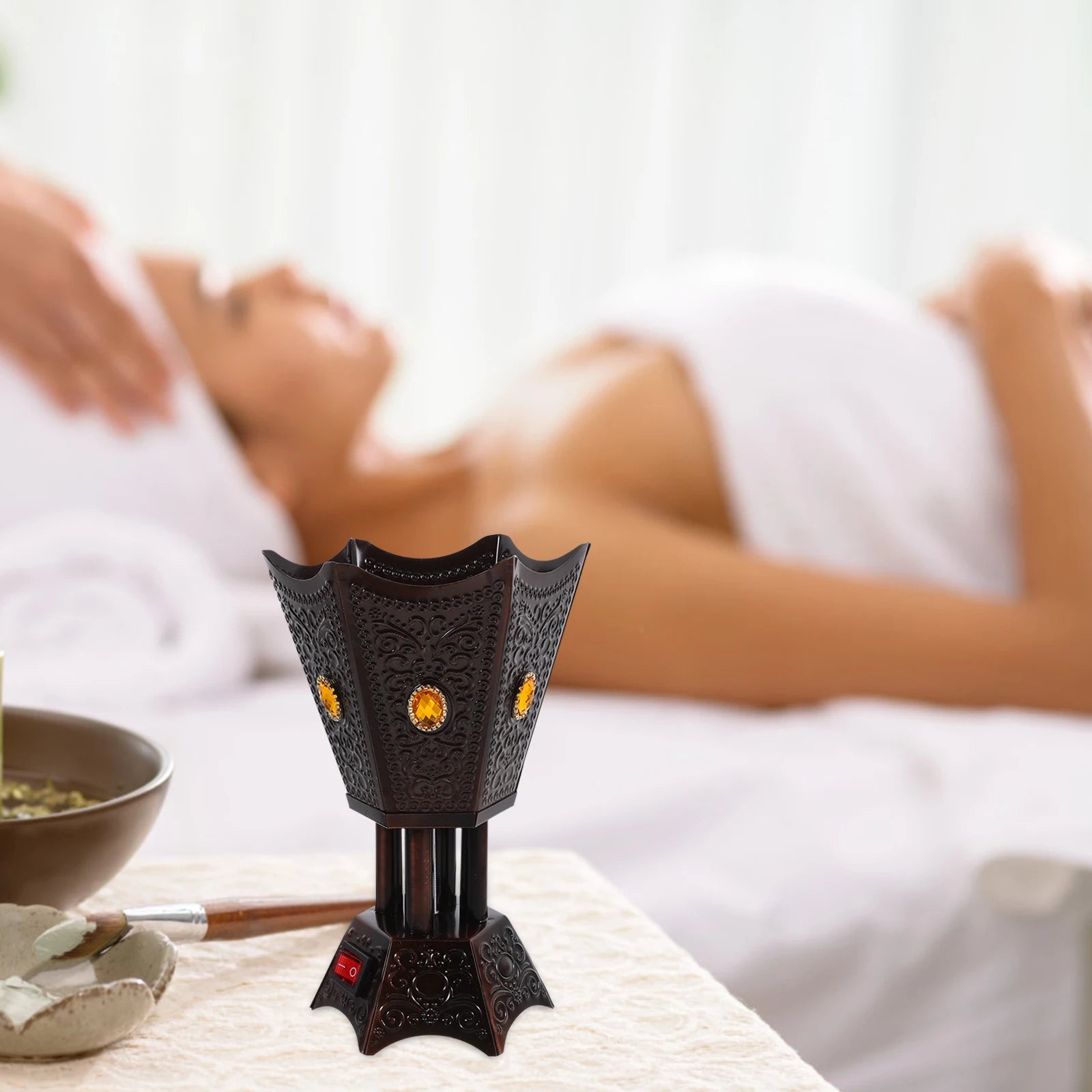 Electric Incense Retro Censer Burner nament Arab Metal Decorative Burners Therapy Relaxing Reusable Home Item