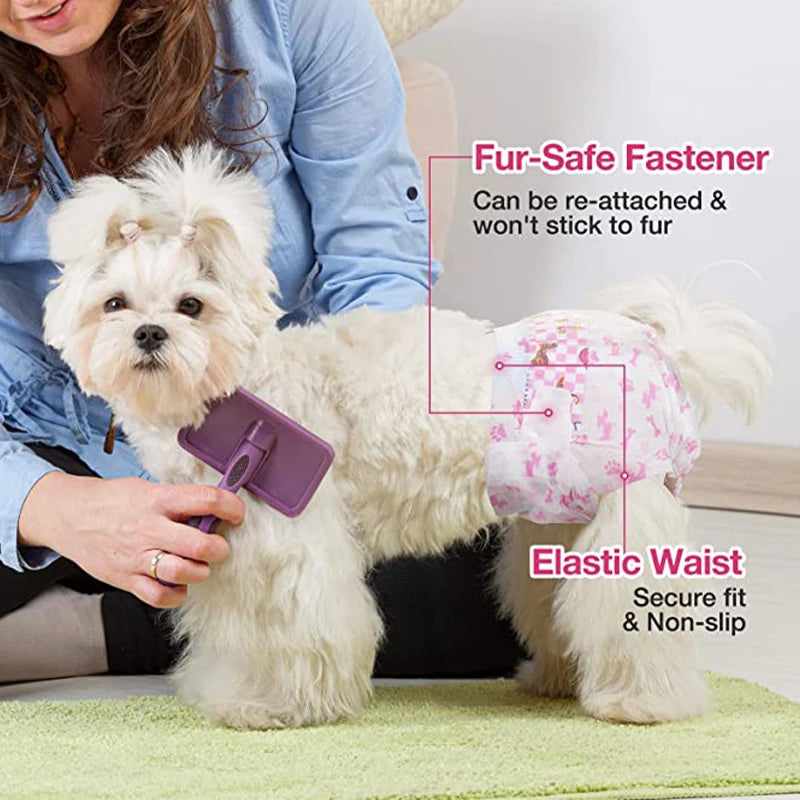 10Pcs Disposable Pet Diapers Super Absorption Physiological Dog Pants Pee Pads Breathable for Males Female Pet Supplies