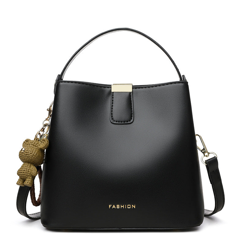 Fashionable autumn handheld bucket bag, simple and elegant messenger bag