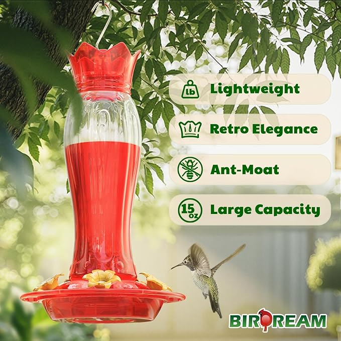 Amazon explosions straight hummingbird feeder anti-ant bee outdoor garden hanging bird feeder wholesale