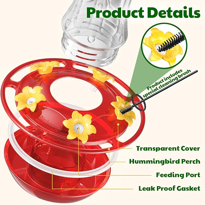 Amazon explosions straight hummingbird feeder anti-ant bee outdoor garden hanging bird feeder wholesale