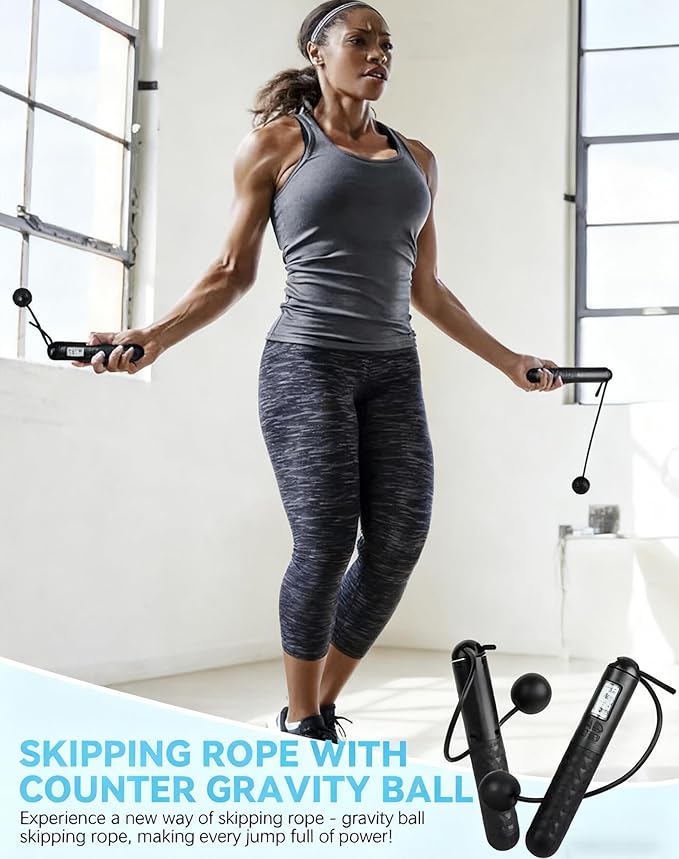 Factory direct intelligent counting rope skipping weight-bearing cordless dual-purpose fitness sports students high school entrance examination special wire rope skipping